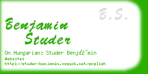 benjamin studer business card